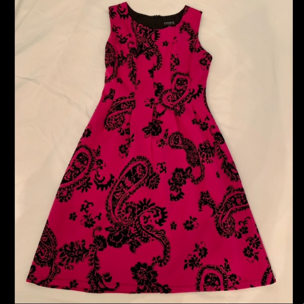 💗🖤 Gorgeous Fuchsia and Black Dress,NWOT,Size 6